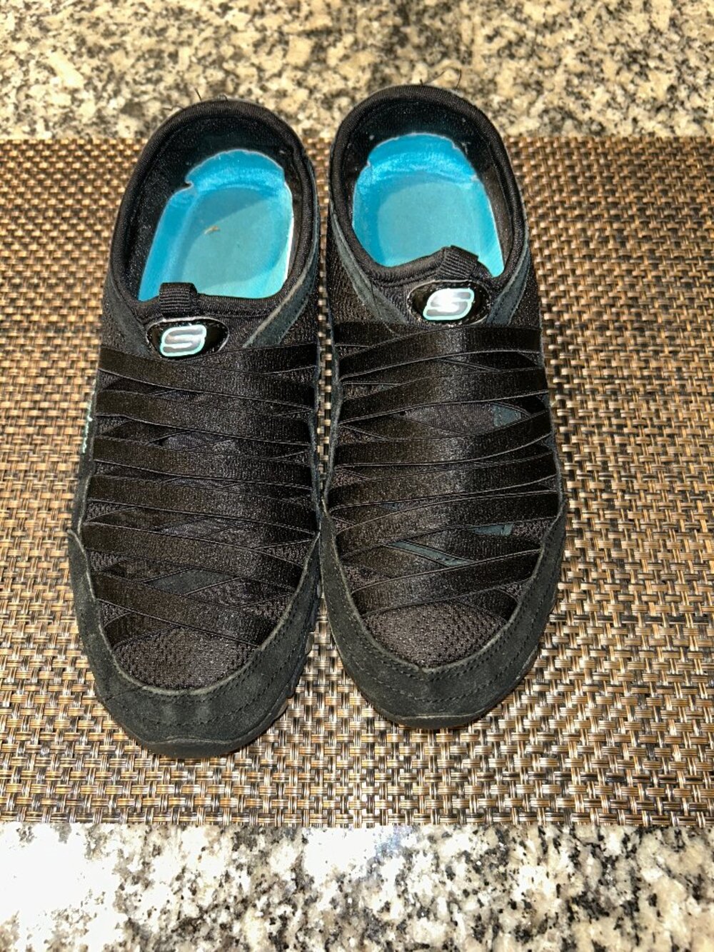 Skechers Bikers-Fixation Slip-On Sneakers | Black & Blue | Women's Size 7